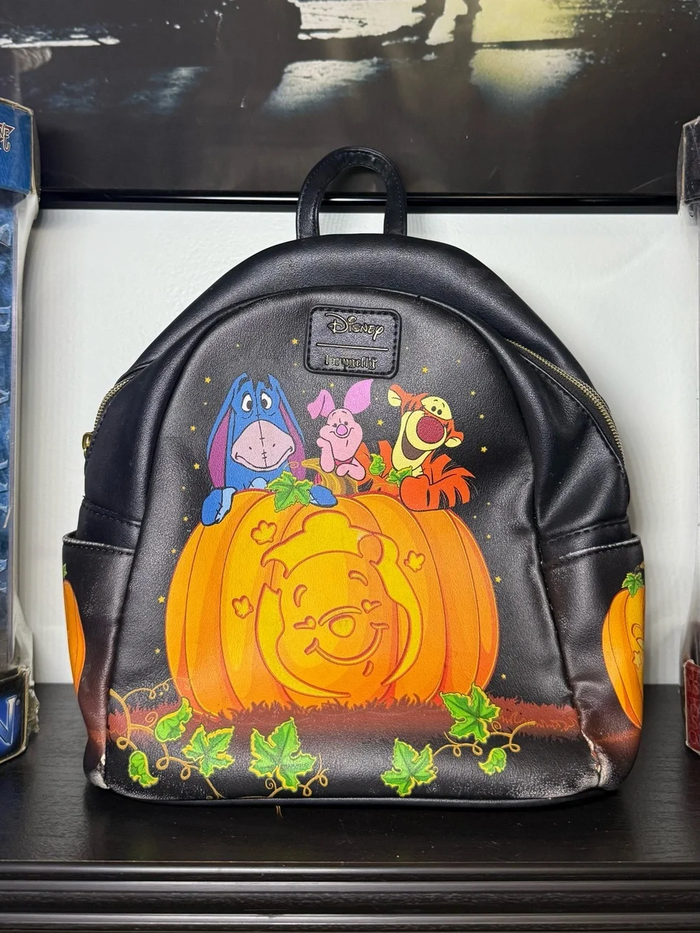 Y2K Loungefly Disney Winnie The Pooh & Friends Pumpkin Glow In The Dark Backpack